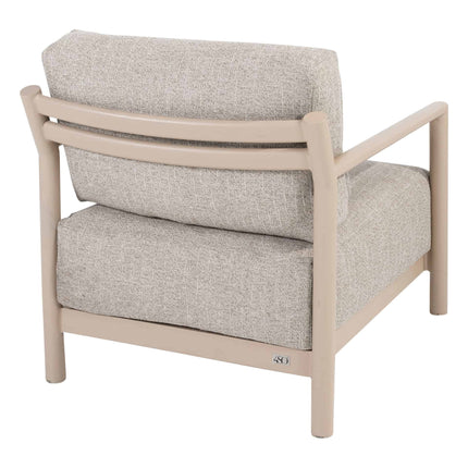 4 Seasons Outdoor Mykonos modulair corner lounge + lounge stoel + June creme salontafels - Image 11