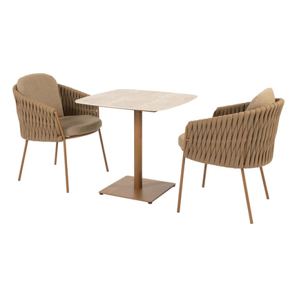 4 Seasons Outdoor Molina dining stoel + Vermont tafel 75×75 cm - Image 1