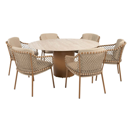 4 Seasons Outdoor Martinique dining set Amber + Colorado tafel 160 Ø cm - Image 1