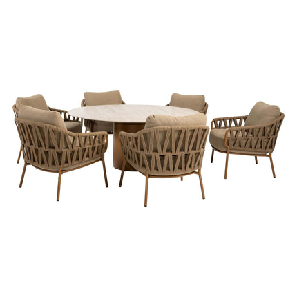 4 Seasons Outdoor Biarritz low dining set Amber + Colorado tafel 160 Ø cm - Image 5