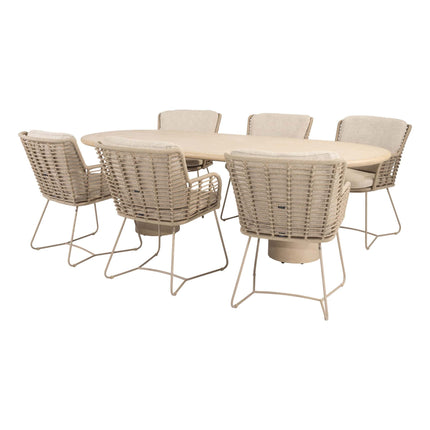 4 Seasons Outdoor Fabrice dining set Latte + Hampton tafel 240 cm - Image 1