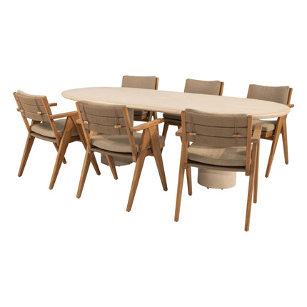 4 Seasons Outdoor Mats dining stoel + Hampton tafel mortex 240 cm - Image 1
