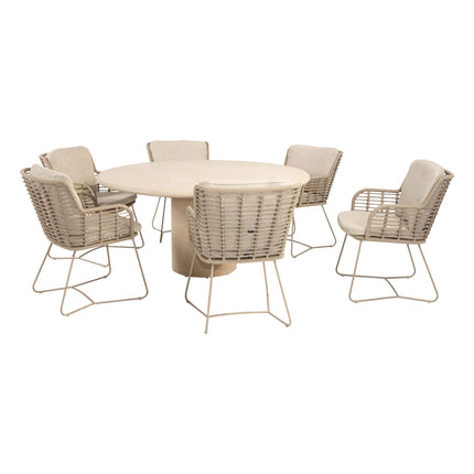 4 Seasons Outdoor Fabrice dining set Latte + Hampton tafel 160 Ø cm - Image 8