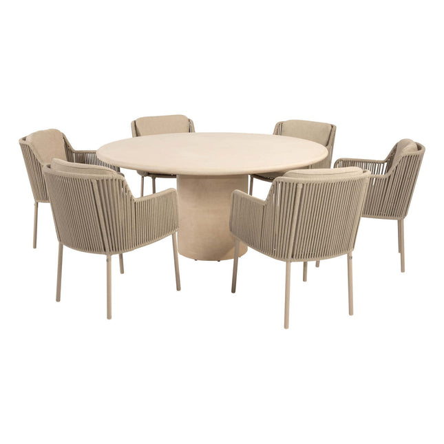 Bernini dining set latte met Hampton tafel - hoofdfoto