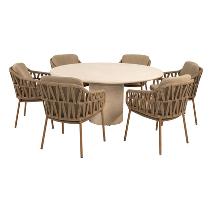 4 Seasons Outdoor Biarritz dining set Amber + Hampton tafel 160 Ø cm - Image 1