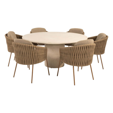 4 Seasons Outdoor Molina dining stoel + Hampton tafel 160 Ø cm - Image 1