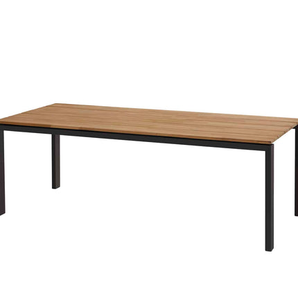 4 Seasons Outdoor Goa teak tafel 220 cm aluminium onderstel