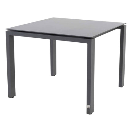 4 Seasons Outdoor Fabrice dining antraciet + Goa tafel HPL slate antraciet 95×95 cm