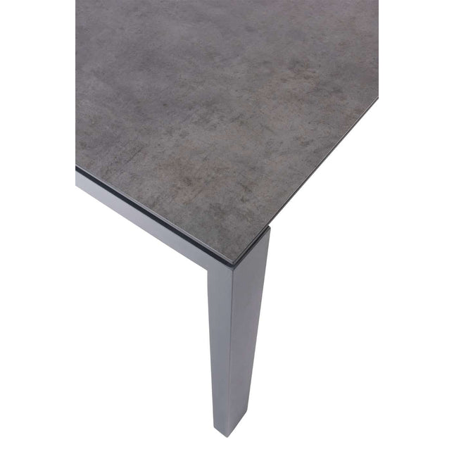 4 Seasons Outdoor Aprilla dining pure (4 st.) + Goa tafel HPL slate antraciet 95 cm