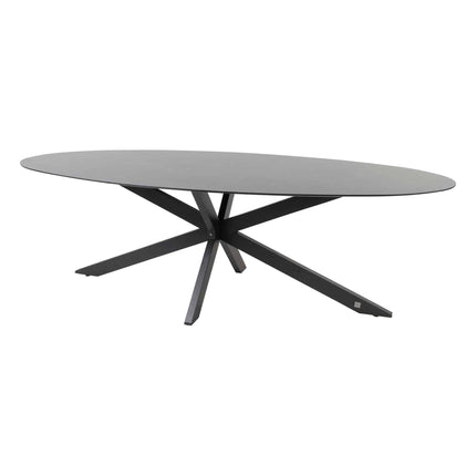 4 Seasons Outdoor Fabrice dining antraciet + Privada tafel ovaal HPL blad 240 cm