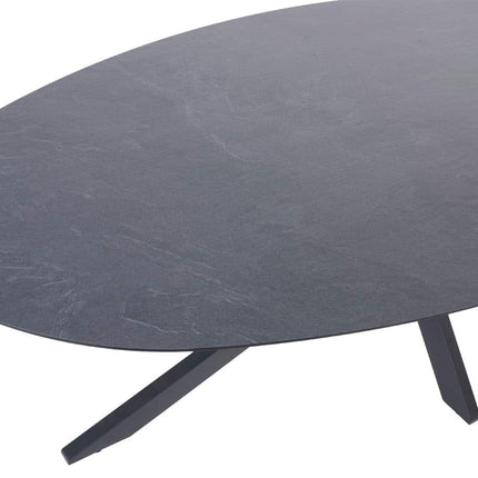 4 Seasons Outdoor Aprilla dining antraciet + Privada tafel ovaal HPL blad 240 cm