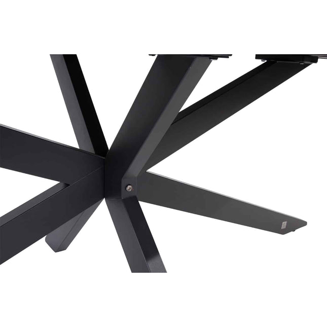 Taste 4SO Belmond dining antraciet + 4 Seasons Outdoor Privada tafel HPL 240 cm ovaal