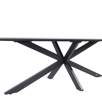 4 Seasons Outdoor Aprilla dining antraciet + Privada tafel ovaal HPL blad 240 cm