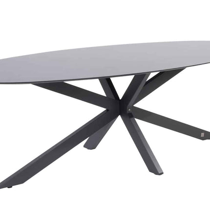 4 Seasons Outdoor Aprilla dining antraciet + Privada tafel ovaal HPL blad 240 cm