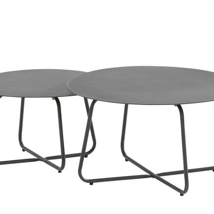 4 Seasons Outdoor Taste 4SO Albareto organische loungebank + voetenbank + Dali salontafels