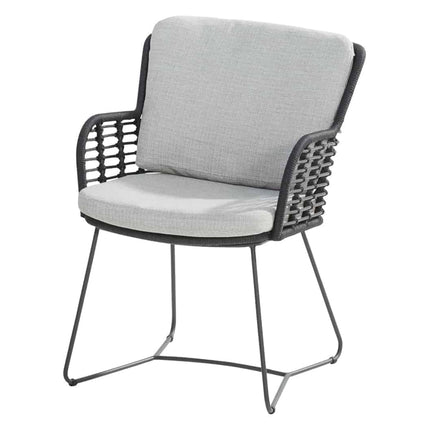 4 Seasons Outdoor Fabrice dining antraciet + Taste 4SO Prado teak tafel ellips 240 cm