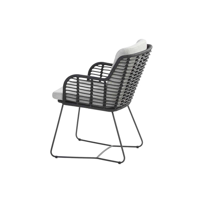 4 Seasons Outdoor Fabrice dining stoel antraciet + Taste 4SO Prado tafel met keramisch tafelblad barrel antraciet 240 cm