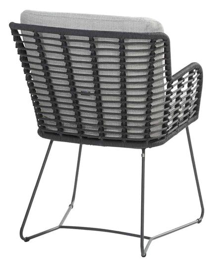 4 Seasons Outdoor Fabrice dining stoel antraciet + Locarno tafel HPL slate antraciet 160 Ø cm