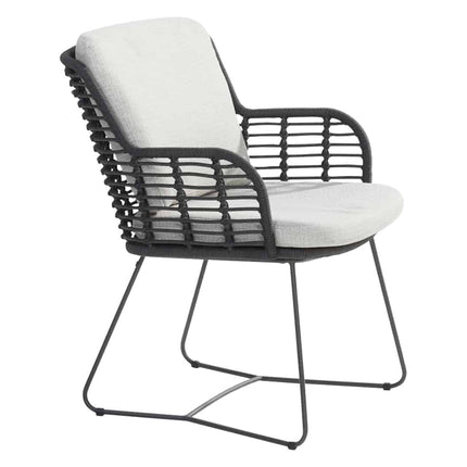 4 Seasons Outdoor Fabrice dining antraciet + Goa tafel HPL slate antraciet 95×95 cm