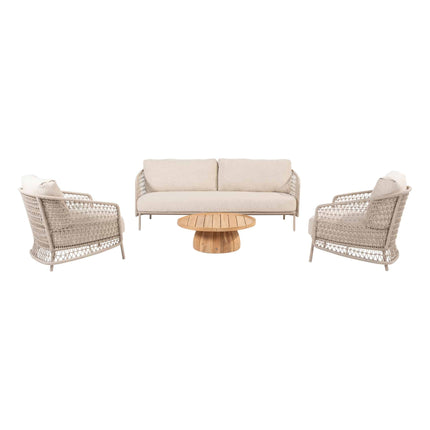 4 Seasons Outdoor Puccini loungeset + Pablo salontafel 80 ø cm