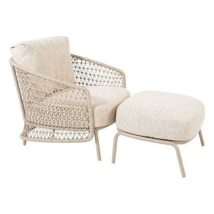 4 Seasons Outdoor Puccini loungeset + voetenbank, zonder salontafel