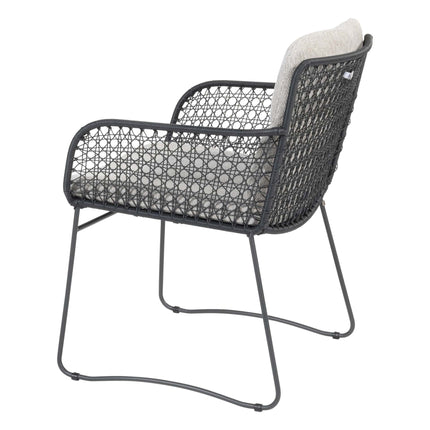 4 Seasons Outdoor Aprilla dining antraciet + Taste 4SO Ambassador teak tafel 240 x 100 cm