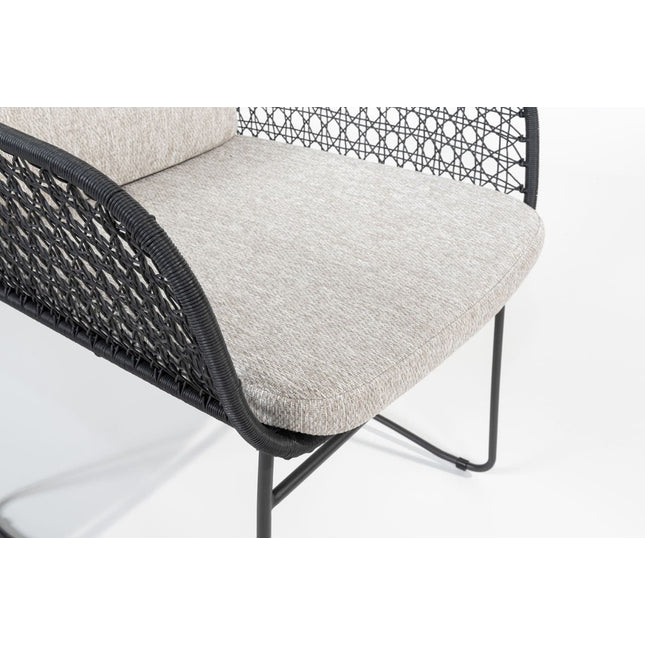 4 Seasons Outdoor Aprilla dining antraciet + Taste 4SO Noah teak tafel antraciet onderstel 260 cm