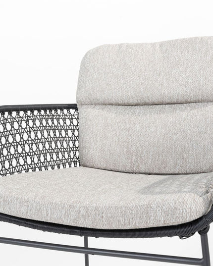 4 Seasons Outdoor Aprilla dining antraciet + Taste 4SO Manolo tafel antraciet met geprint keramiek tafelblad 240 cm