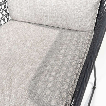 4 Seasons Outdoor Aprilla dining antraciet + Goa tafel HPL 95 cm slate antraciet