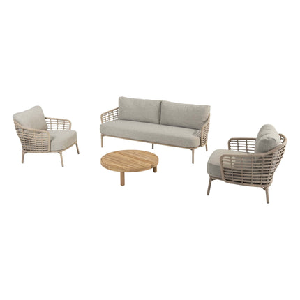 4 Seasons Outdoor Como loungeset harvest + Finn salontafel 80 Ø cm