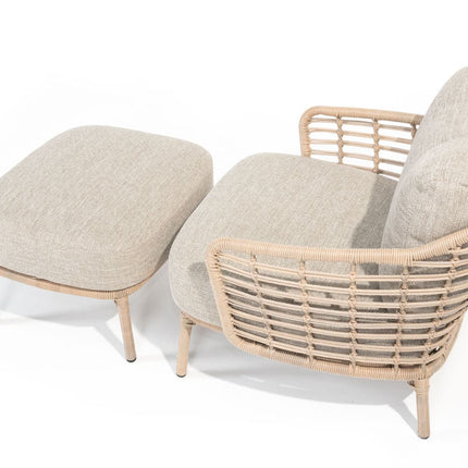 4 Seasons Outdoor Como bistro loungeset harvest + Verdi bijzettafel latte 45 Ø cm