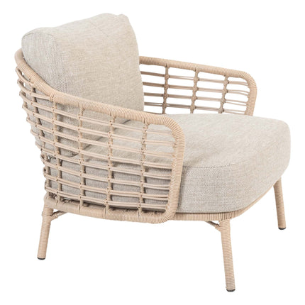 4 Seasons Outdoor Como bistro loungeset harvest + Verdi bijzettafel latte 45 Ø cm