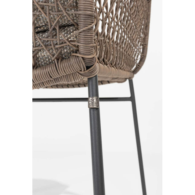 4 Seasons Outdoor Aprilla dining pure (6 st.) + Taste 4SO Prado teak tafel Ø 160 cm