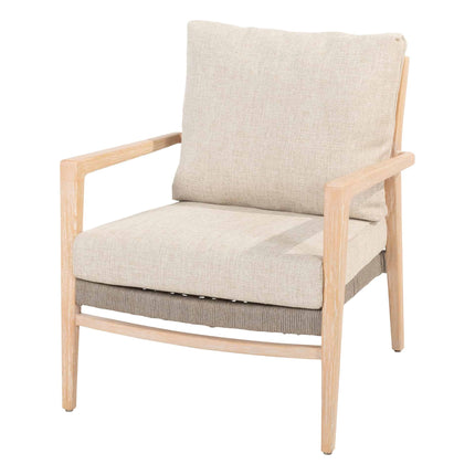 4 Seasons Outdoor Julia low dining stoel brushed teak incl. 2 kussens