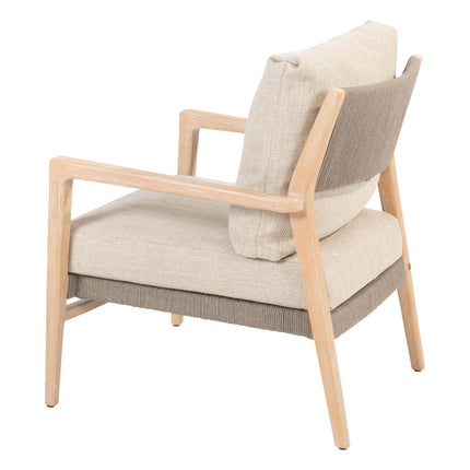 4 Seasons Outdoor Julia low dining stoel brushed teak incl. 2 kussens