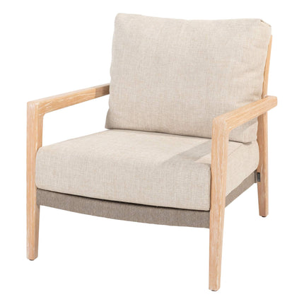 4 Seasons Outdoor Julia bistro loungeset + voetenbank + Sem salontafel 60 Ø cm