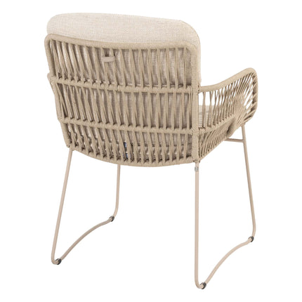 4 Seasons Outdoor Murcia dining latte (6 st.) + Taste 4SO Prado teak tafel latte onderstel Ø 160 cm