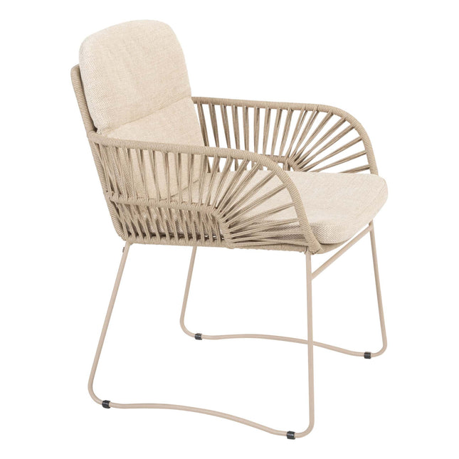 4 Seasons Outdoor Murcia dining latte (6 st.) + Taste 4SO Prado teak tafel latte onderstel Ø 160 cm