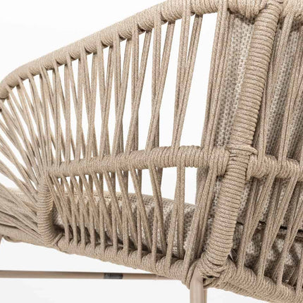 4 Seasons Outdoor Murcia dining latte (6 st.) + Taste 4SO Prado teak tafel latte onderstel Ø 160 cm