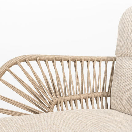 4 Seasons Outdoor Murcia dining latte (6 st.) + Taste 4SO Prado teak tafel latte onderstel Ø 160 cm