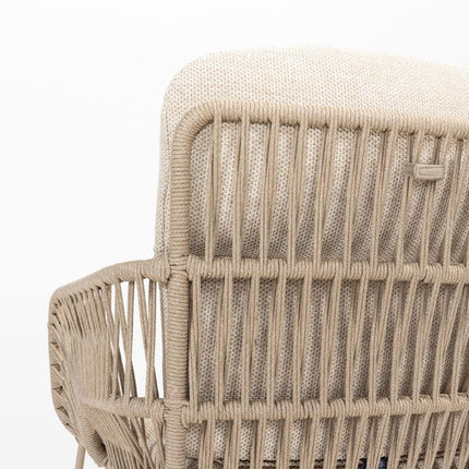 4 Seasons Outdoor Murcia dining latte (6 st.) + Taste 4SO Prado teak tafel latte onderstel Ø 160 cm