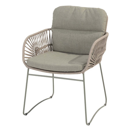 4 Seasons Outdoor Murcia dining olive + Taste 4SO Prado teak tafel 160 Ø cm