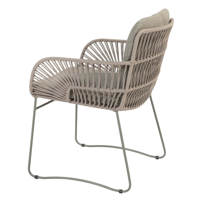 4 Seasons Outdoor Murcia dining olive + Taste 4SO Prado teak tafel ovaal 240 cm