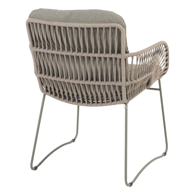 4 Seasons Outdoor Murcia dining olive + Taste 4SO Prado teak tafel 160 Ø cm