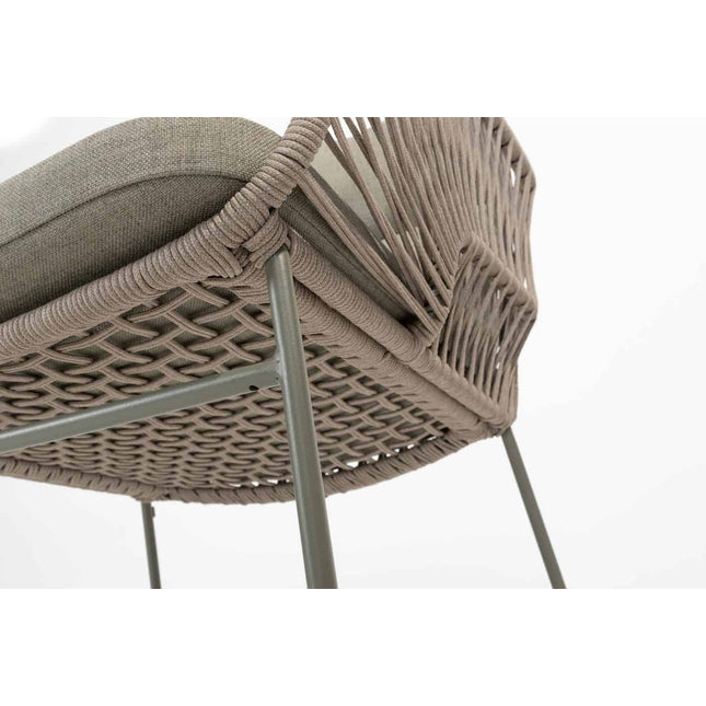 4 Seasons Outdoor Murcia dining olive + Taste 4SO Liam teak tafel 240 cm