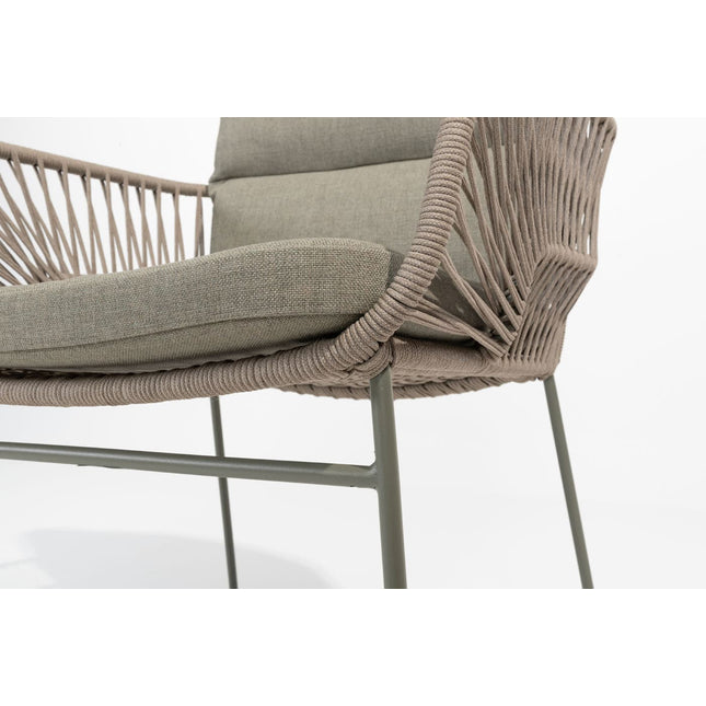 4 Seasons Outdoor Murcia dining olive + Taste 4SO Prado teak tafel ovaal 240 cm