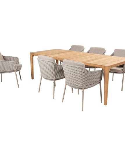 4 Seasons Outdoor Eros dining + Taste 4SO Liam teak tafel 240 cm