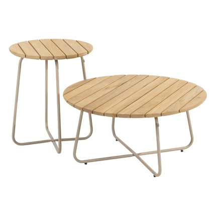 4 Seasons Outdoor Como bistro loungeset harvest + Verdi bijzettafel latte 45 Ø cm