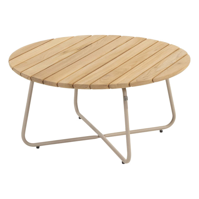 4 Seasons Outdoor Sardinia chaise lounge bank + Taste 4SO Albano lounge stoel + Verdi salontafel 73 Ø cm