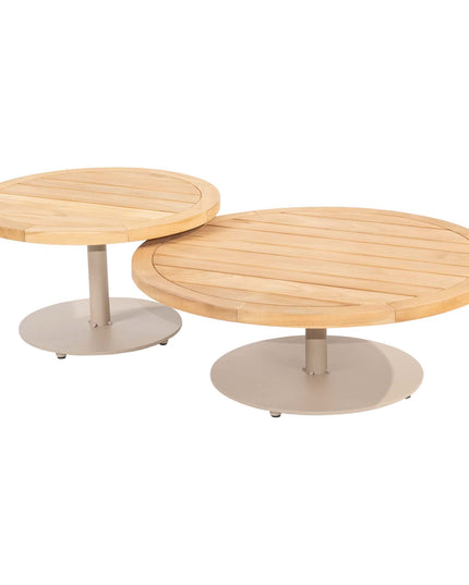 4 Seasons Outdoor Metropolitan loungeset latte + Volta salontafels latte